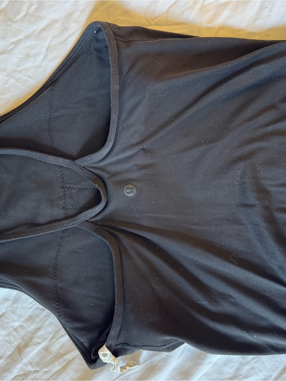 lululemon athletica Black Performance Racerback Top built-in bra